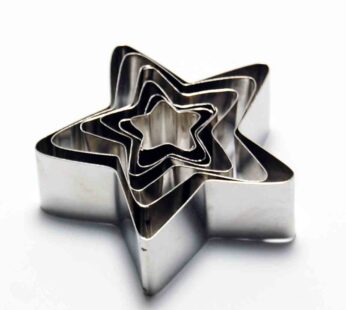 Sets of 6 Star Shape Cookie Cutter – 1″ Deep