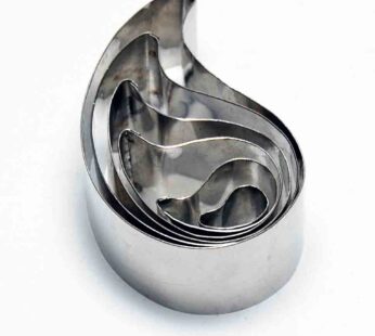 Sets of 6 Tear Drop Shape Cookie Cutter – 1″ Deep