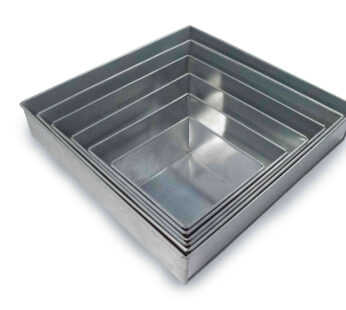 Set of 6 Tier Square Multilayer Birthday Wedding Anniversary Cake Tins / Pans / Mould by Falcon