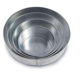 Set of 4 Tier Round Multilayer Birthday Wedding Anniversary Cake Tins / Pans / Mould by Falcon