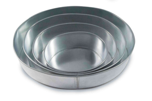 Set of 4 Tier Oval Multilayer Birthday Wedding Anniversary Cake Tins / Pans / Mould by Falcon