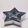 Set of 4 Tier Star Multilayer Birthday Wedding Anniversary Cake Tins / Pans / Mould by Falcon 3" Deep